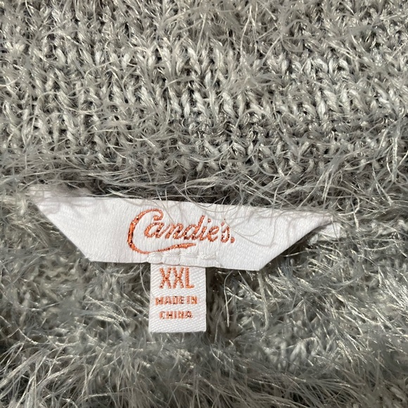 Candies women’s fuzzy gray sweater, size XXL, dressy, good condition - Picture 5 of 9